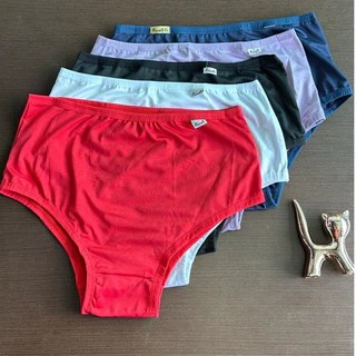 Kit Com 5 Calcinha Calçola PLUS SIZE Pós Parto