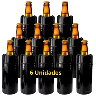 Porta Garrafa Camisinha Isopor Para Cerveja 600ml Kit 6un