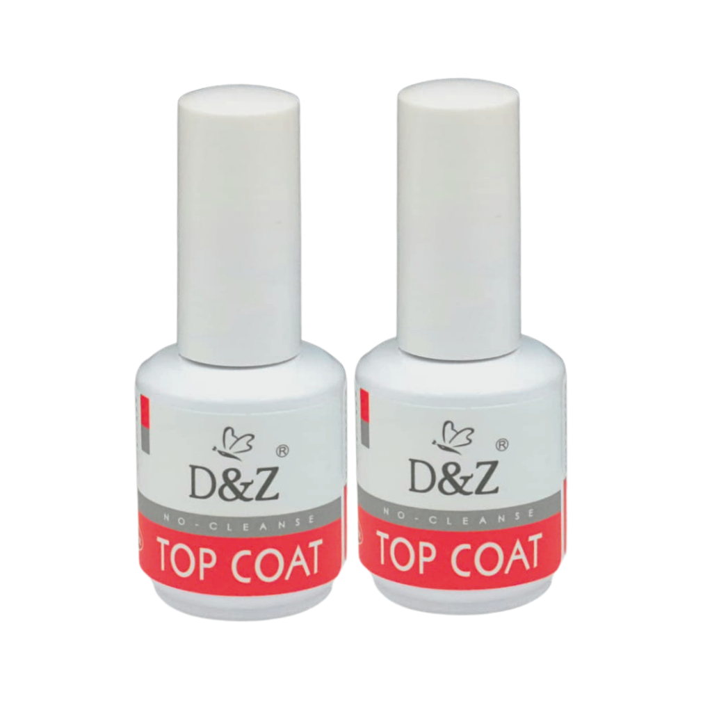 Kit 2 Top Coat Selante D&Z Branquinho Do Poder Manicure Profissional