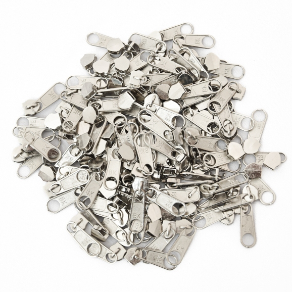 Cursor Para Zíper De Nylon 100 Unidades Cor Prata Número 03