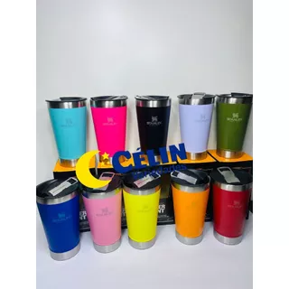 Copo Térmico inox para cerveja Com Tampa e Abridor 473ml Presente