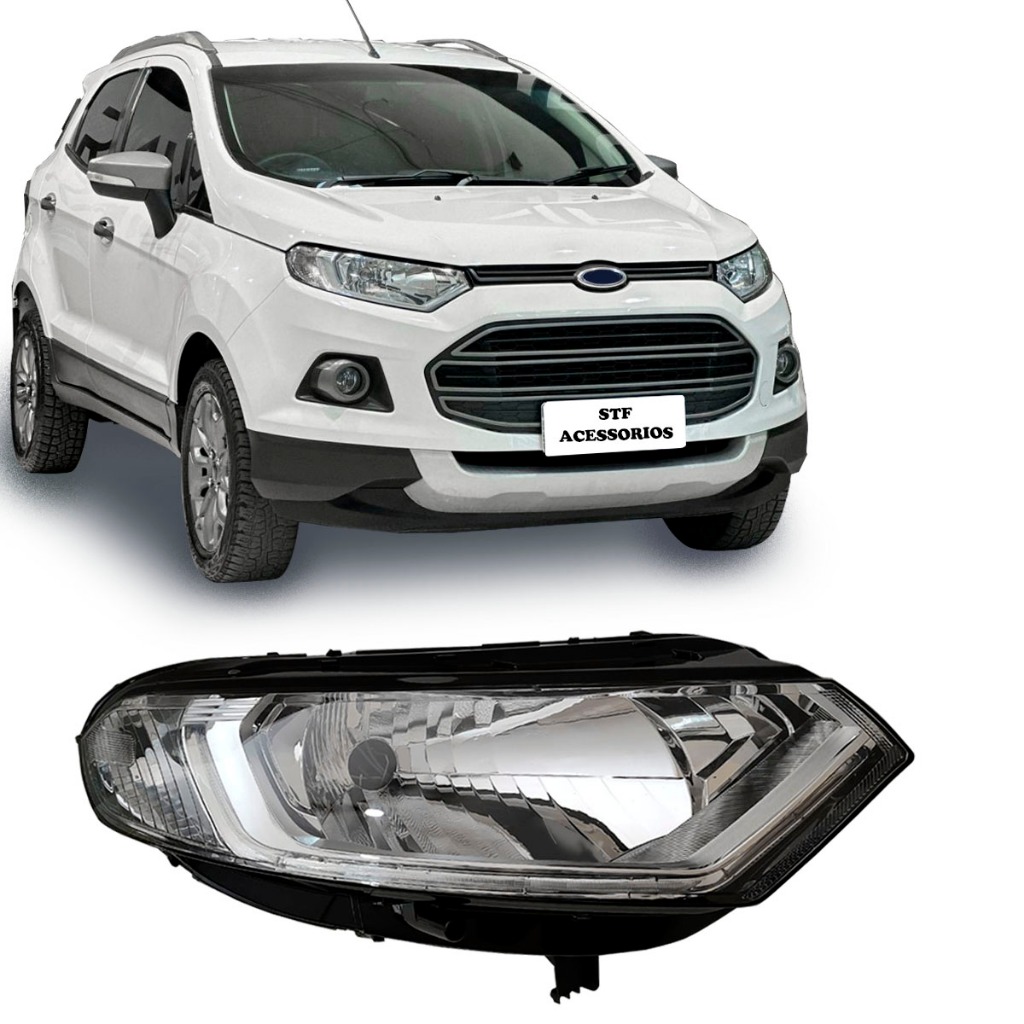 Farol Ecosport 2013 2014 2015 2016 2017 Com Led L. Direito