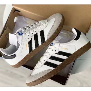 Tenis Masculino Feminino Samba Preto e branco trevo samba alemão