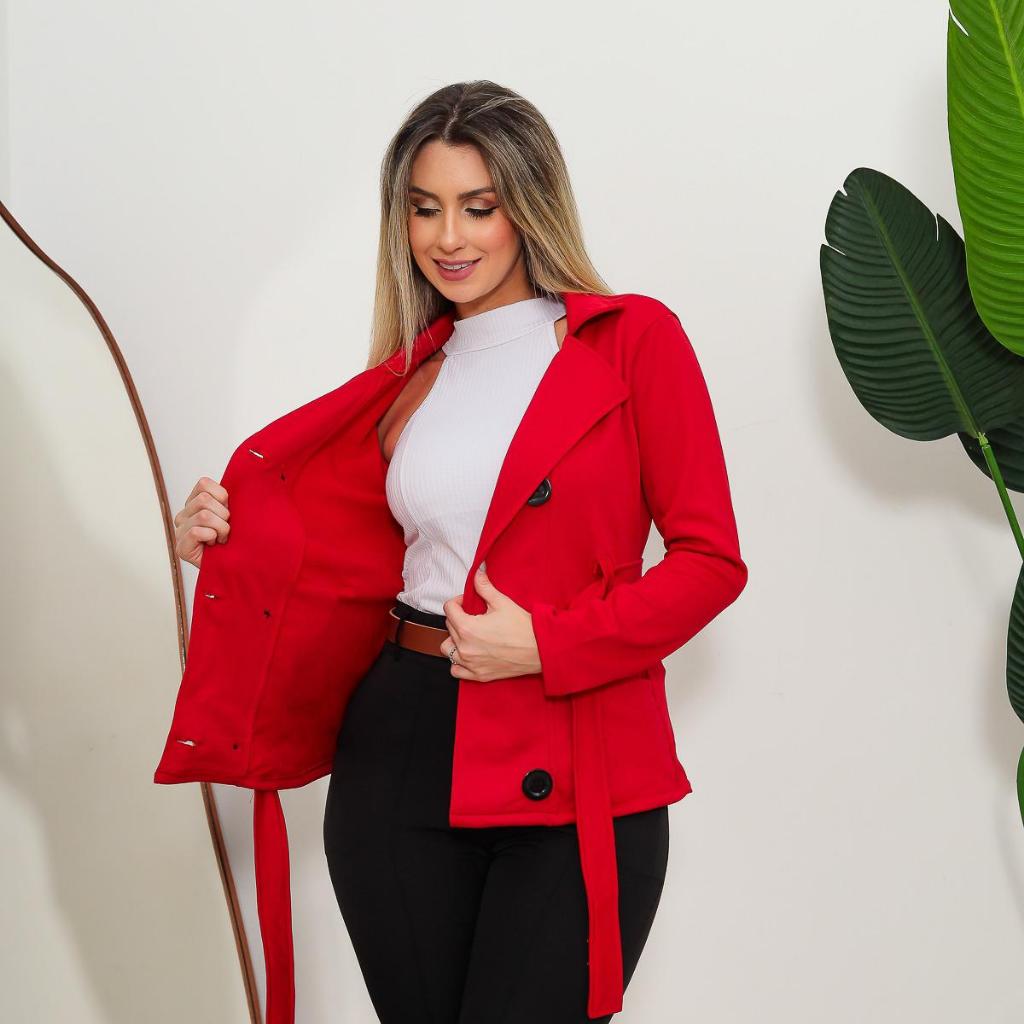 Casaco moletom de Botões Feminino Subretufo Curto de Frio Novidade