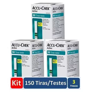 Kit 150 Tiras de Glicemia Accu-Chek Active