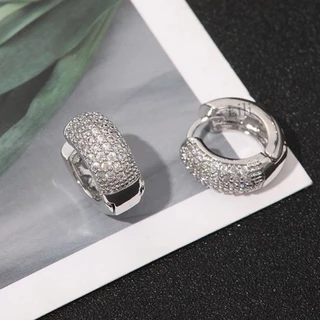 Brinco Argola Neymar Prata Cravejado Zirconia Luxo Moda Masculino