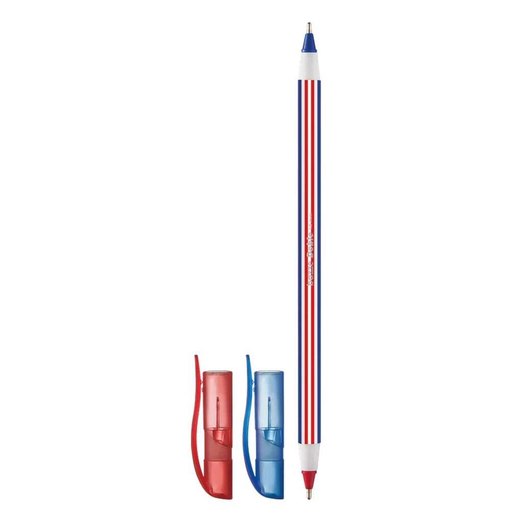 kit c/2 c/4 c/6 Caneta Esferográfica Doble - Azul/Vermelho ou Azul