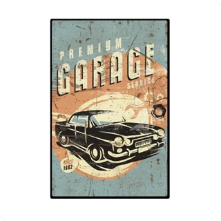 Quadro Decor Vintage Retro Oficina Masculino Garagem 5181 em Oferta na Shopee