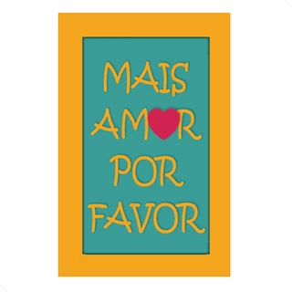 Casa Parede Decoração Frase Mais Amor Por Favor! Em Mdf 5330 em Oferta na Shopee