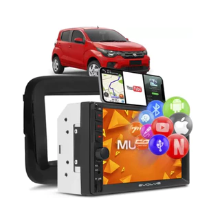 Central Multimídia Mobi 16 a 20 Multilaser Evolve GP348 MP5 2 Din BT Espelhamento Android ios