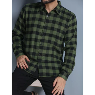 Blusa Camisa social Xadrez Masculina Manga Longa —— modelo novo