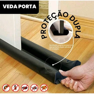 Veda Porta Rolinho Protetor Tradicional Vedação Ar 80 cm Proteção Contra Insetos Pó Água