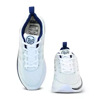 Tenis Masculino Escolar Academia Original FREEDOM Corrida Caminhada Lançamento BRANCO e AZUL