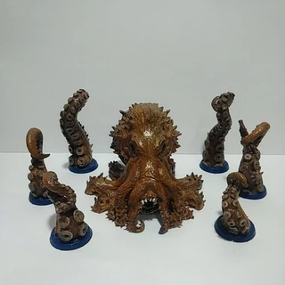 Miniatura RPG - Kraken e Tentáculos com pintura