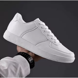 TENIS CASUAL BRANCO E PRETO, MASCULINO E FEMININO CONFORTÁVEL E DE CALCE FACIL COM SOLADO COSTURADO