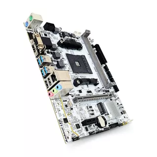 Placa Mãe AMD AM4 Branca Chipset A520 1x NVMe M.2 2x Slot Memoria RAM até 64gb DDR4 Micro ATX PCI 3.0 x16 Ryzen 3 5 7 3000 / 4000 / 5000 series