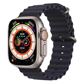 Relógio Smartwatch Ultra 2 T900 Big Tela 2.20 Digital Novo Cor da Caixa Gold Pulseira Preto