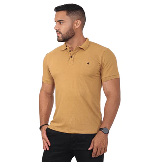 Camiseta Gola Polo Masculina Slim Fit Social Casual Piquet Básica Lisa Elegante