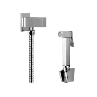 Ducha Higiênica Quadrada Luxo Completa ¼ Volta Cromada