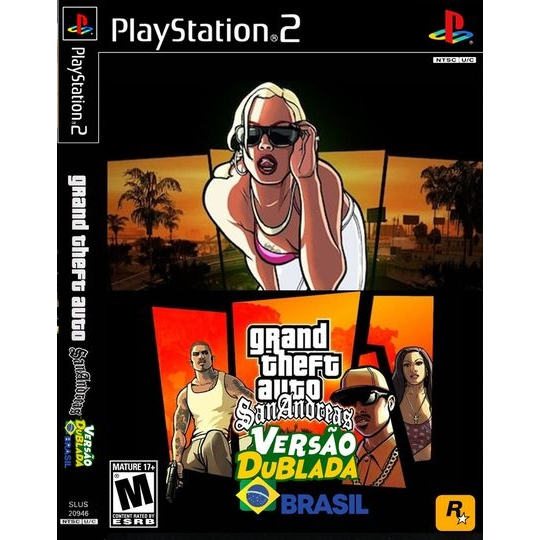 Jogo Gta Grand Theft Auto San Andreas Dublado Ps2 | Shopee Brasil