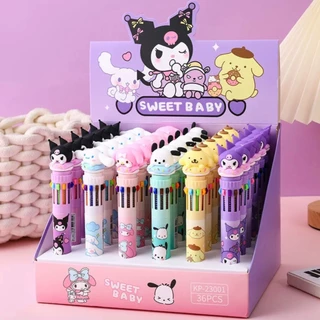 Kit 12 peças/Caneta 10 em 1 Papelaria Divertida 10 Cores Caneta Kuromi/Super Heróis Esferográfica Multicolorida Papelaria/Escritório/Escola ​ em Oferta na Shopee