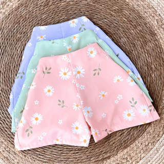 Short Alfaiataria Feminino Com Bolso Inspiração Flores Casual Confortável Super Tendência Lançamento