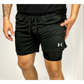 Bermuda Fitness Musculação Masculina Forrada para atividades físicas