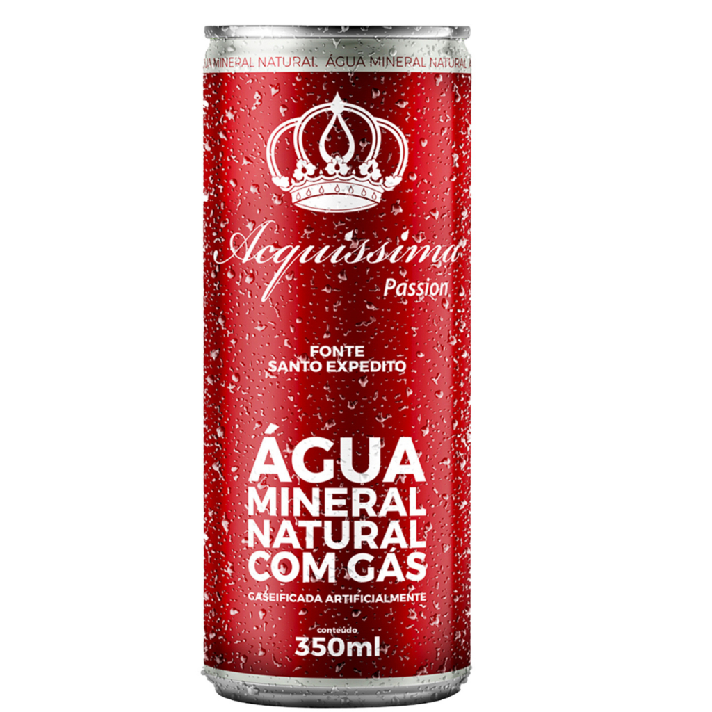 Água Mineral Acquissima Lata 350ml - Pack 12 Unidades | Shopee Brasil
