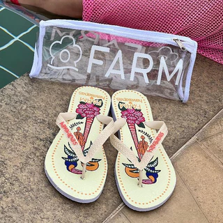 Chinelo Feminino Farm com bolsinha Envio Imediato