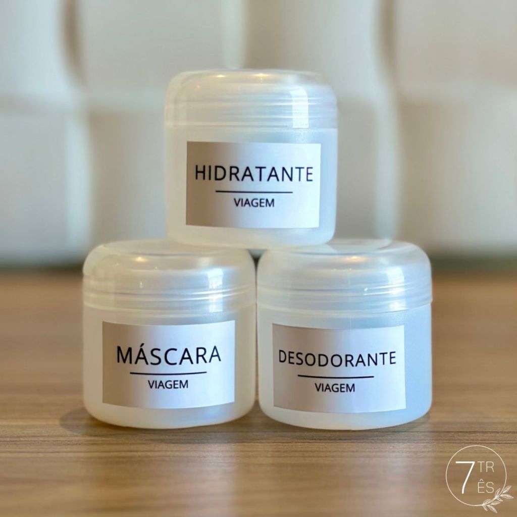 Pote porta creme 30ml para viagem