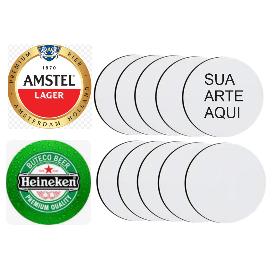 Kit Descanso para copo personalizado porta copos em mdf