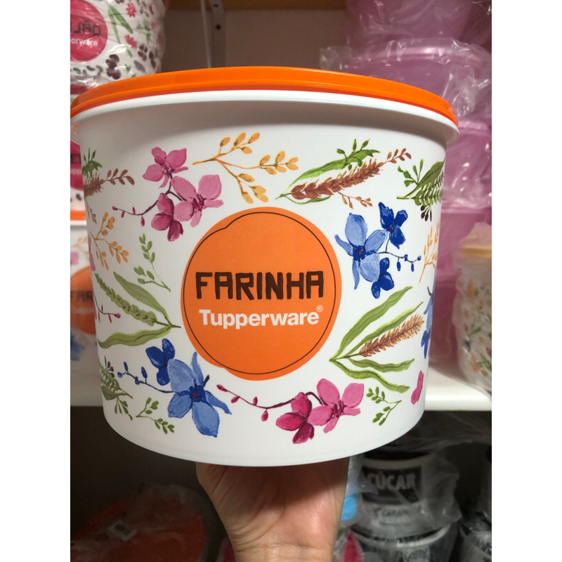 Tupper Caixa 5kg Açucar Tupperware mas linha floral 5k | Shopee Brasil