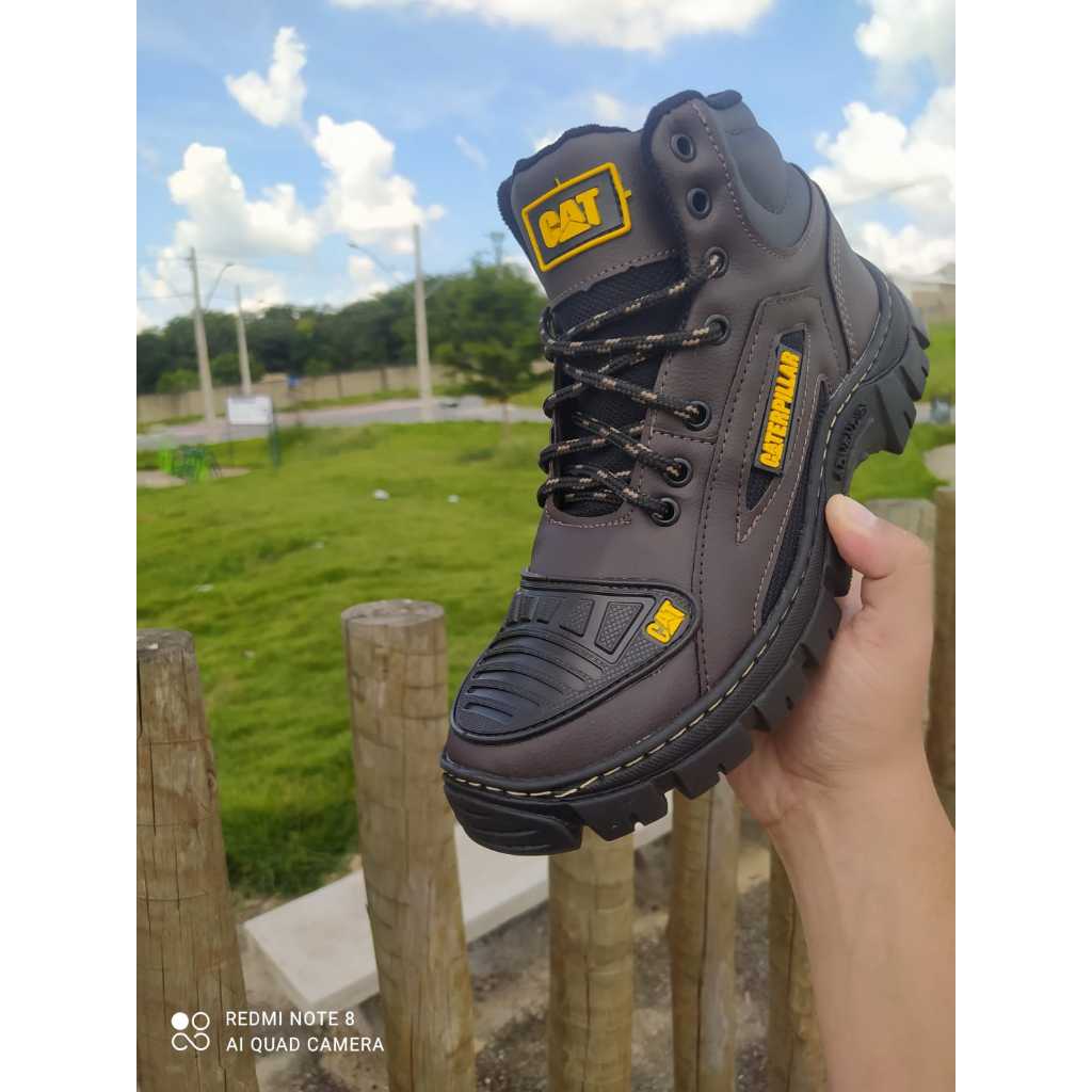 Botinha Coturno Trilha Masculino Caterpillar Lona Reforçada