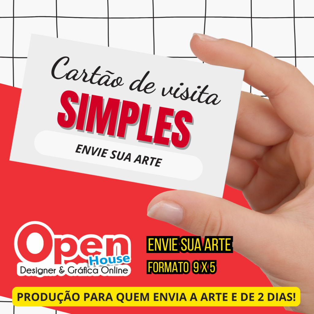 Cartão de visita- SIMPLES (Selecione a quantidade)