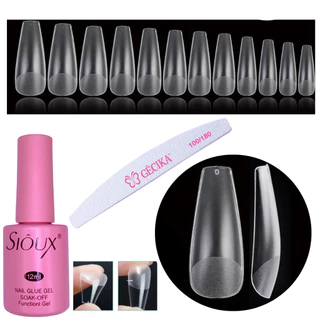 Softgel D&Z Soft gel Unhas Posticas de Gel Tips de Gel