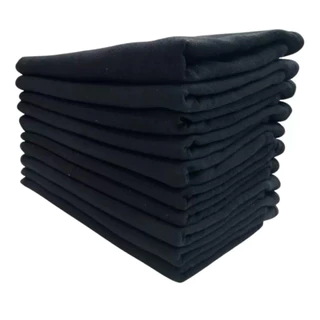 5 Panos De Prato Preto Pé De Galinha Com Bainha - O Legitimo