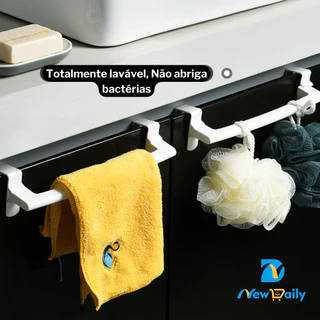 KIT 2 Gancho atrás da porta armário do toalheiro da prateleira Suporte para toalhas de parede. BC-92