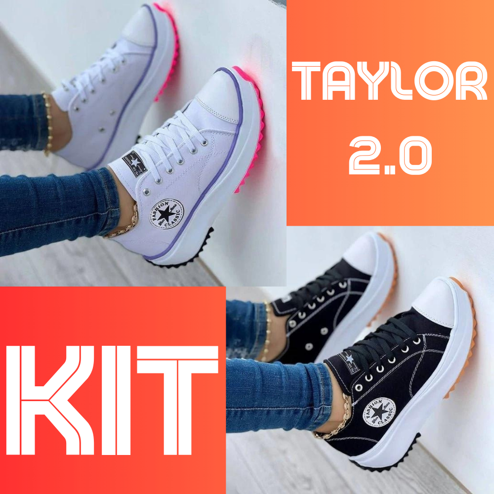 KIT 2 Tenis 2.0 Rum Taylor Estrela Feminino