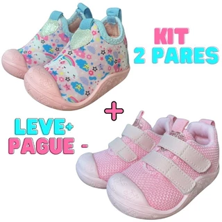 Kit 2 Pares de Tênis Infantil Bebê Menina 16 ao 23