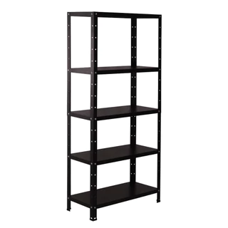 Estante Armario De Aço Premium 135cm Altura 5 Bandejas Preto Suporta 150kg