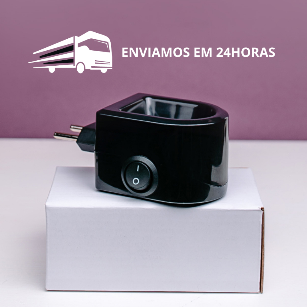 Aromatizador Difusor Elétrico de Ambiente 30ml Bivolt Preto