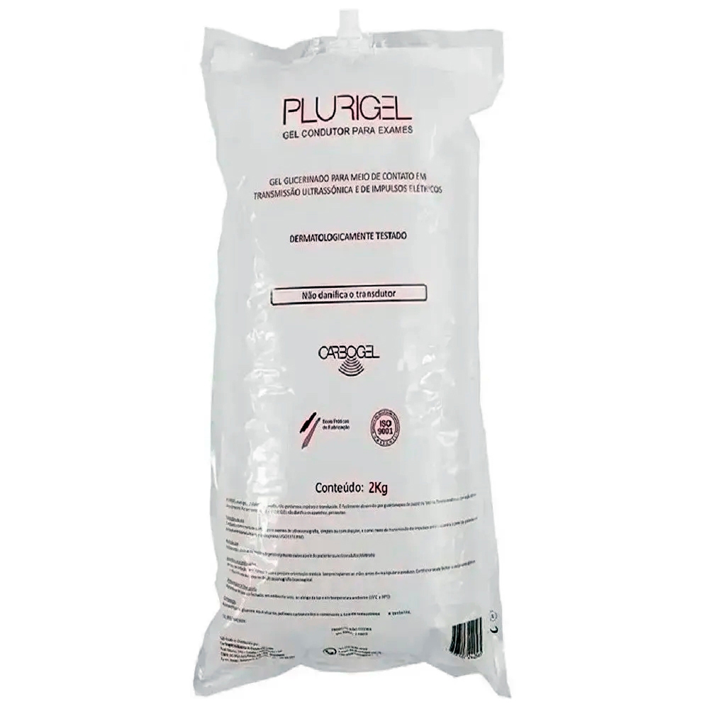 Gel Condutor para Ultrassom e Exames Plurigel - Bag 2 Kg