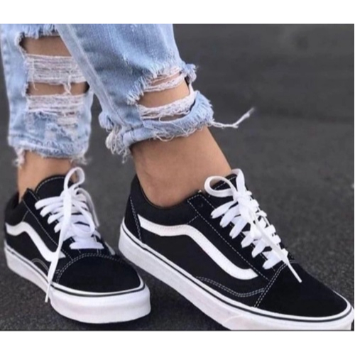 Tênis OldSkool Casual com Cadarço Tradicional Sapatenis Masculino e Feminino Promoção