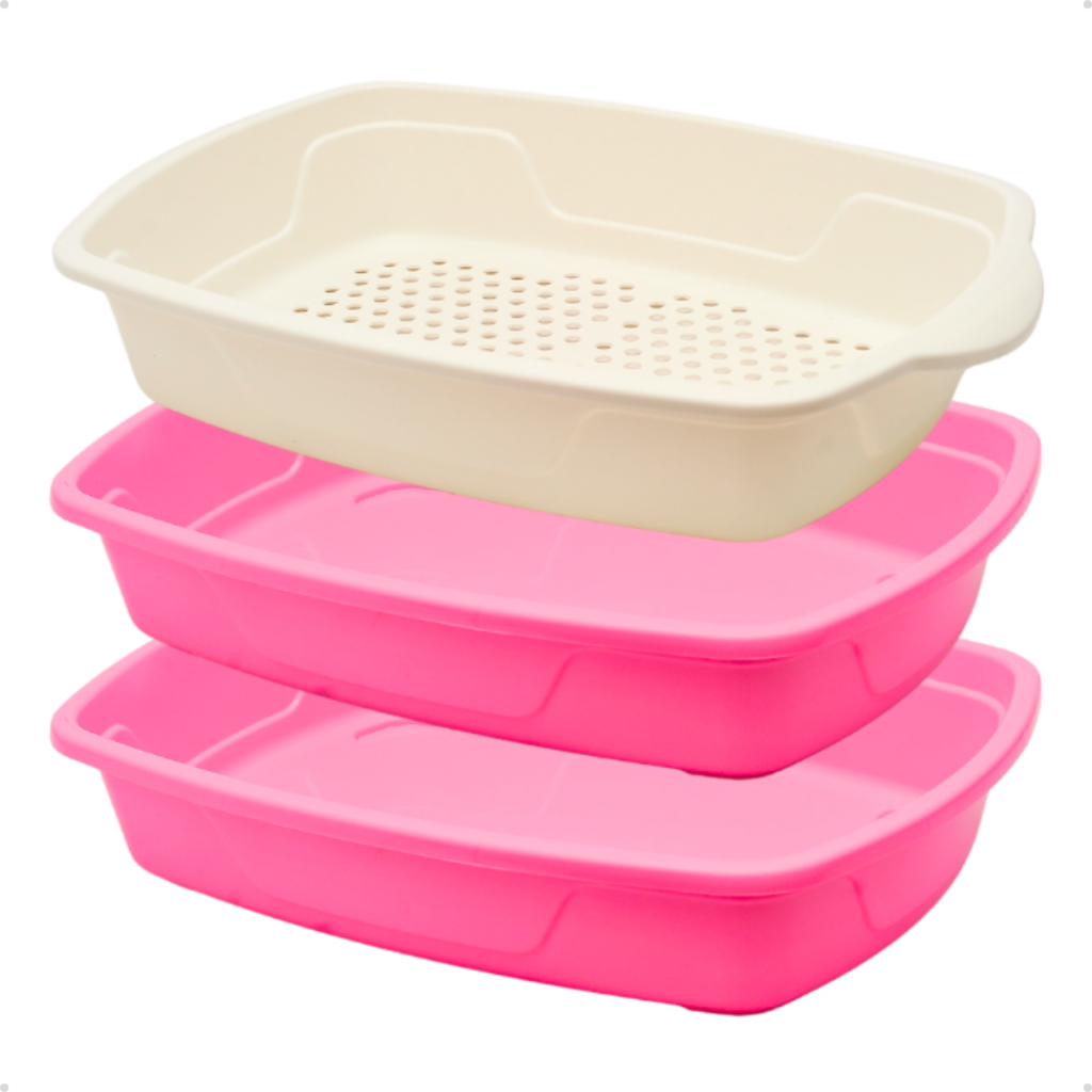 Caixa De Areia Banheiro Inteligente 3 Camadas Com Peneira Para Gatos