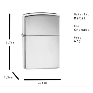 Acendedor Prata Tipo Zippo + Vip 65 ML