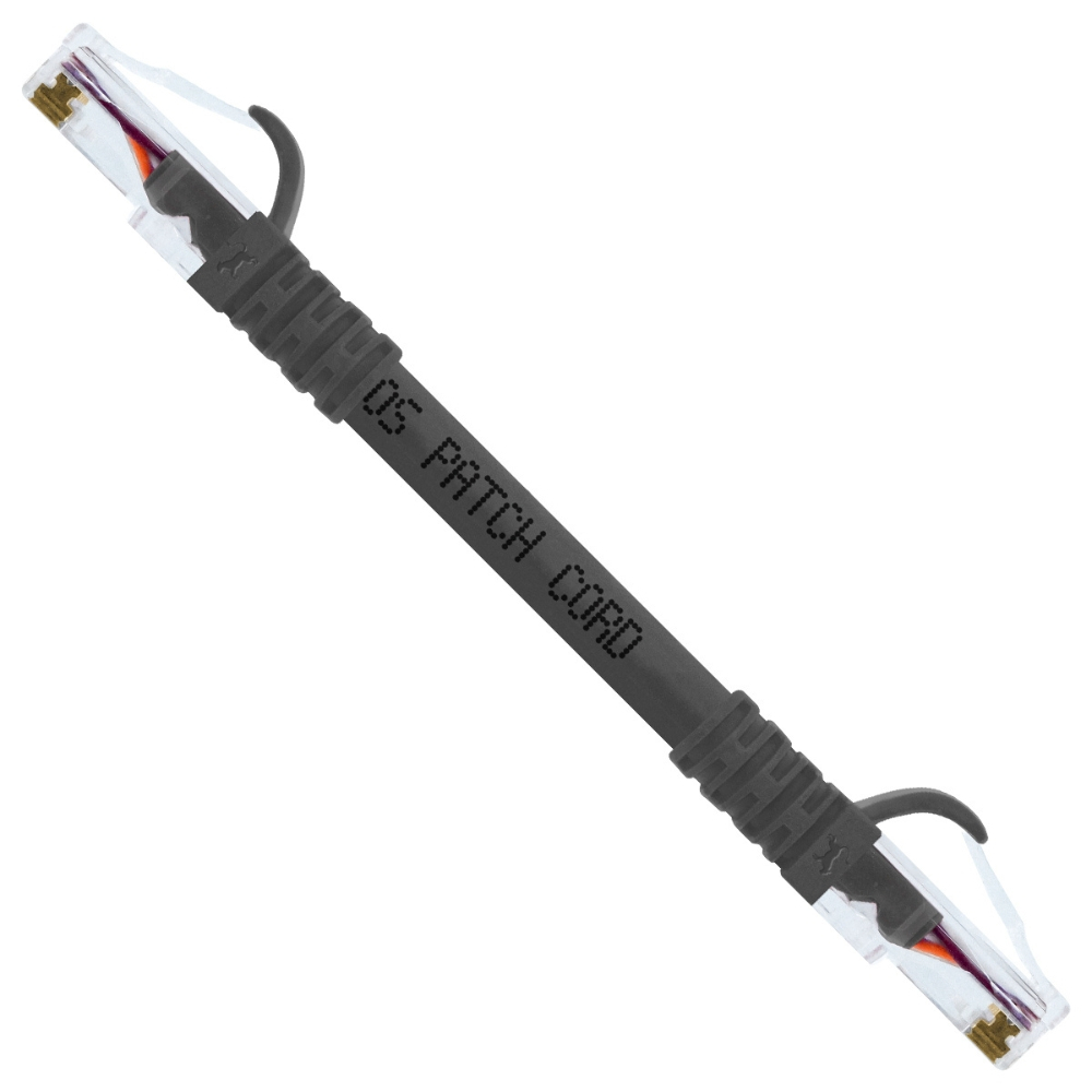 Cabo Rede Cat6 100% Cobre Cinza 10cm 24AWG Patch Cord