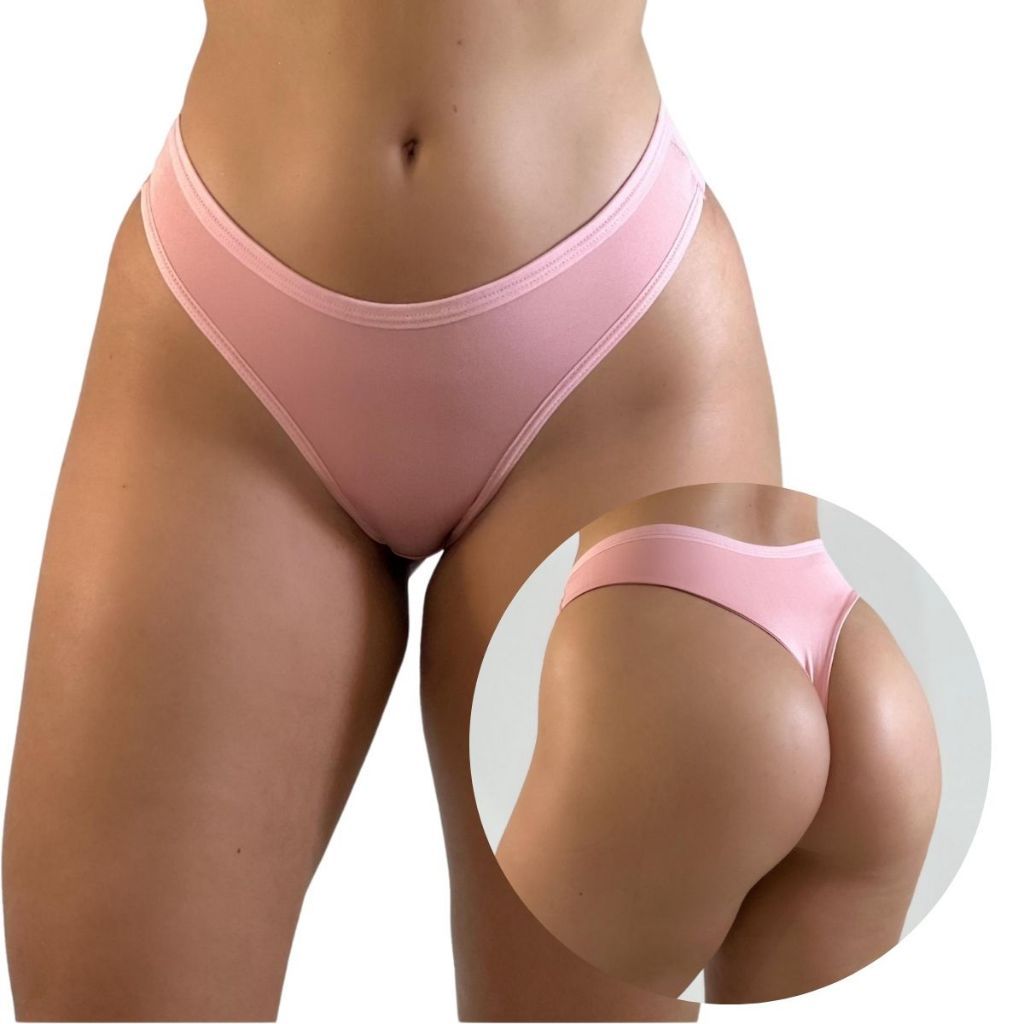 Kit c/ 5 Calcinhas Fio Duplo Shakira Tanga Sexy Levanta Bumbum Feminina  Algodao