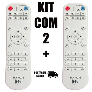 Kit com 2 controle Remoto para BTV / E9 Express btv b8 btv b9 btv b10 btv b11 btv bx