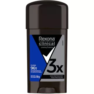 Rexona Clinical Desodorante Creme Clean Masculino 58g