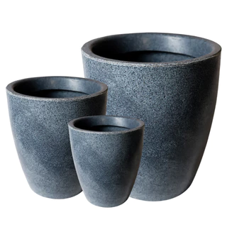 Kit 3 Vasos Coluna Polida Planta Flor Polietileno M - G - GG